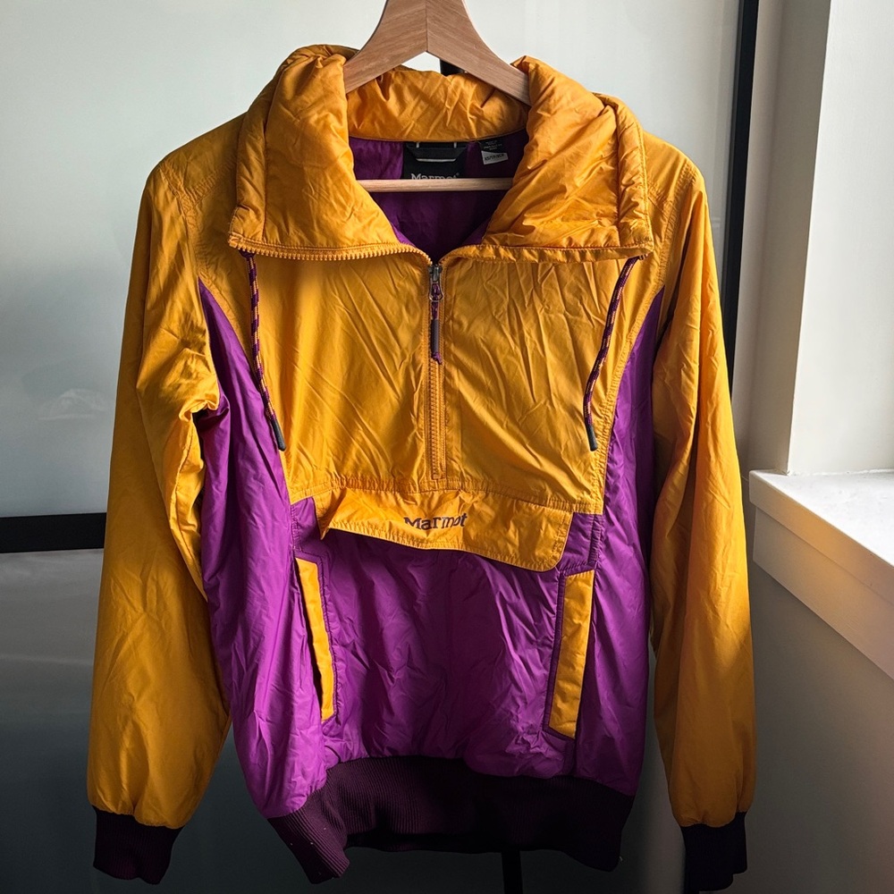 Marmot Yellow and Purple Windbreaker